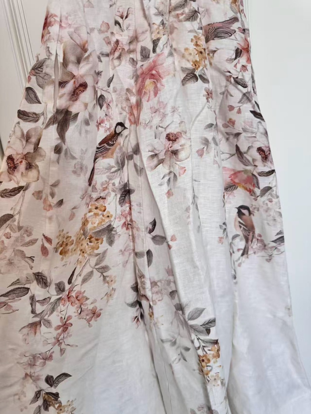 Zimmermann Cream Floral Maxi Dress with Pink & Orange Accents size 0 - Picture 13 of 16